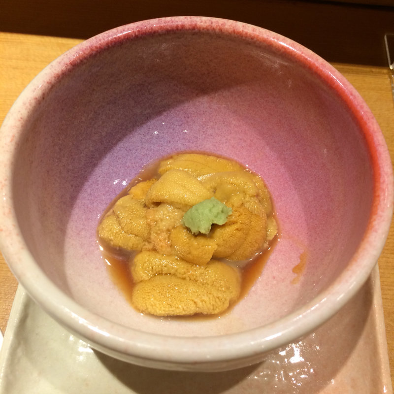 塩水ウニ小鉢(板前 鮨 はなれ-ＨＡＮＡＲＥ- 銀座)
