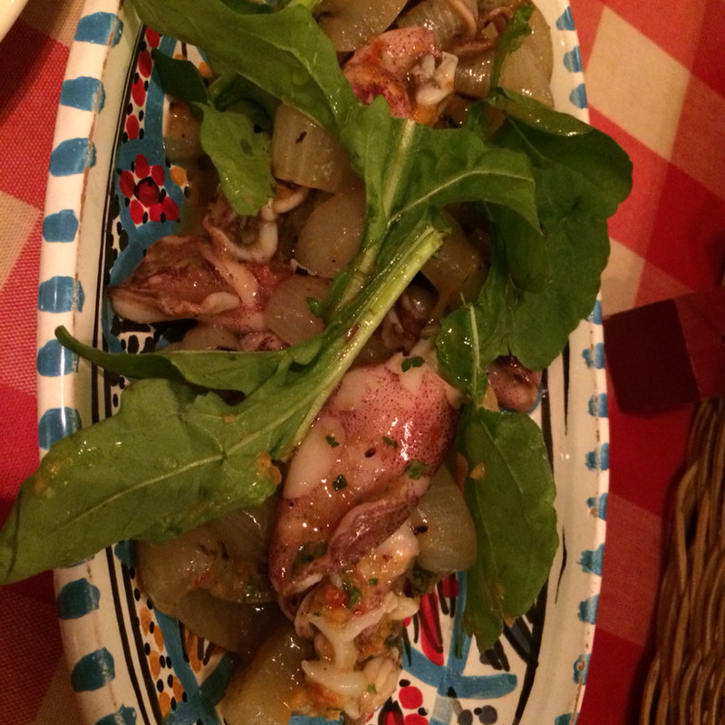 ヒイカと淡路産玉ねぎのグリル(炉端イタリアン ICORIBI 堂島)