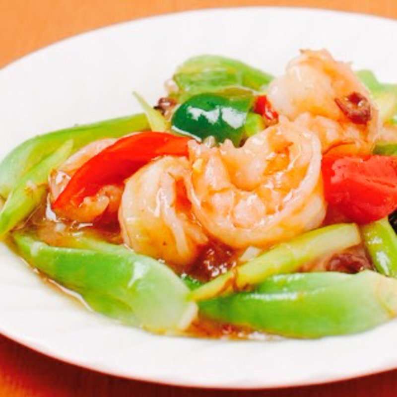 エビと空心菜の炒め物(香味)