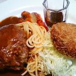 ハンバーグ＆コロッケセット(キッチンひらやま亭)