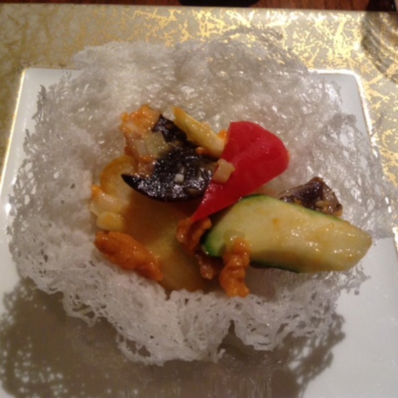 ロブスターと野菜の雲丹風味炒め(花閒 （かかん）)