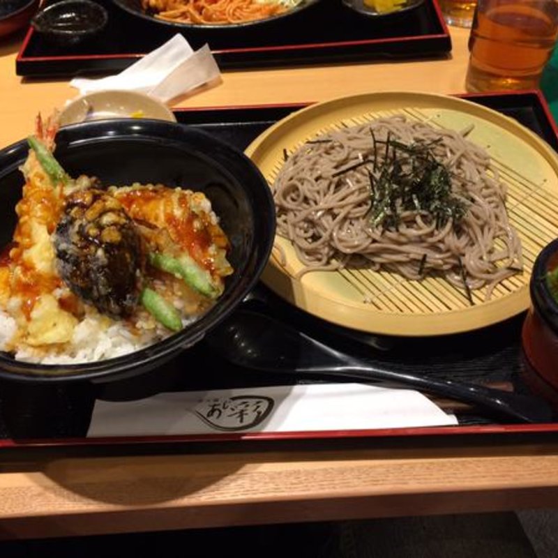 築地天丼ともりそばセット(築地薮そば)