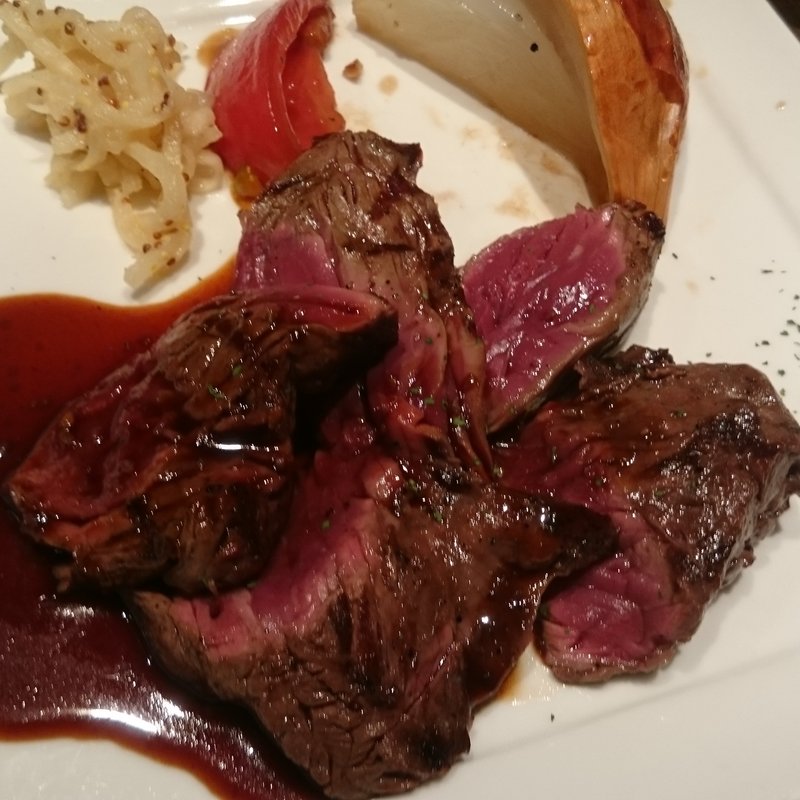 ハラミステーキ わさびソース(カルネ バル カテテ)