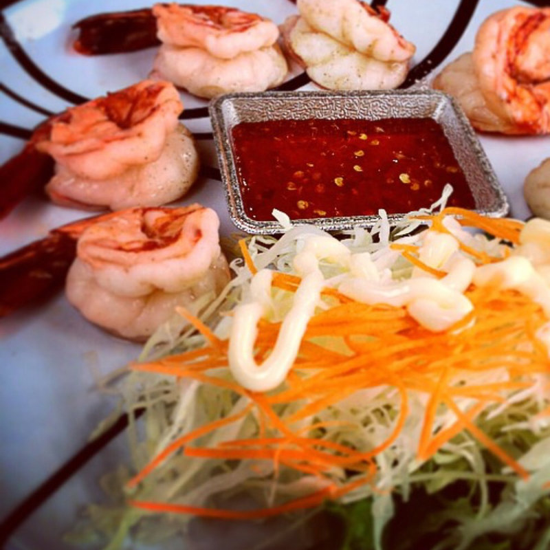 タイ風エビ炒め(タイ村)