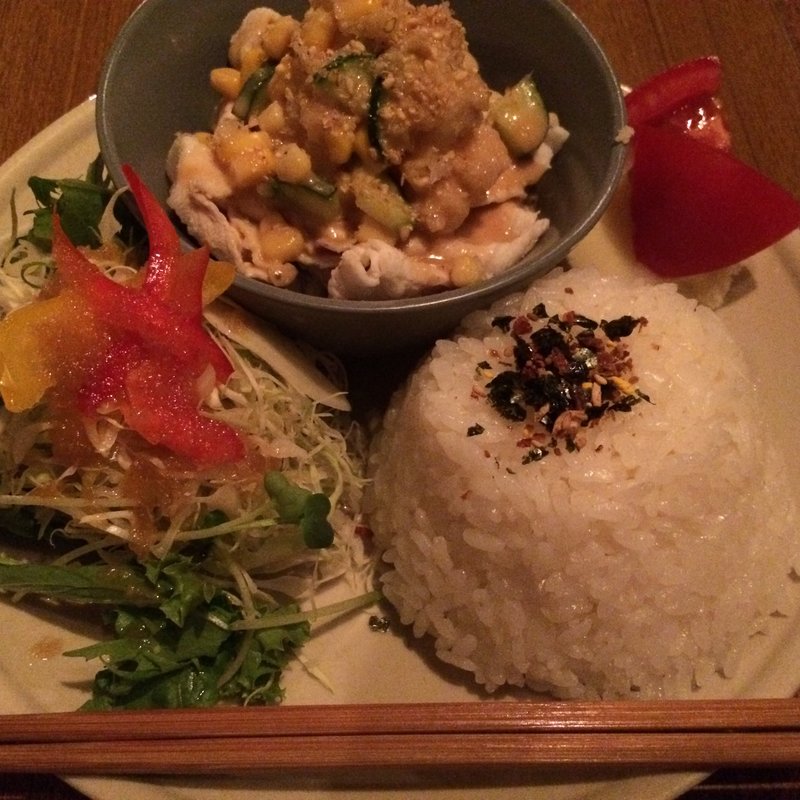 ポーク冷しゃぶプレート(本日のまかない)(a-bridge)