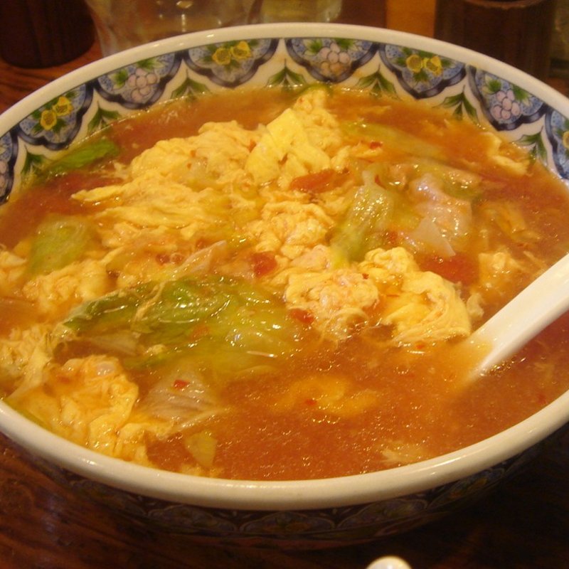 トマ玉ラーメン(揚州商人 市川二俣店)