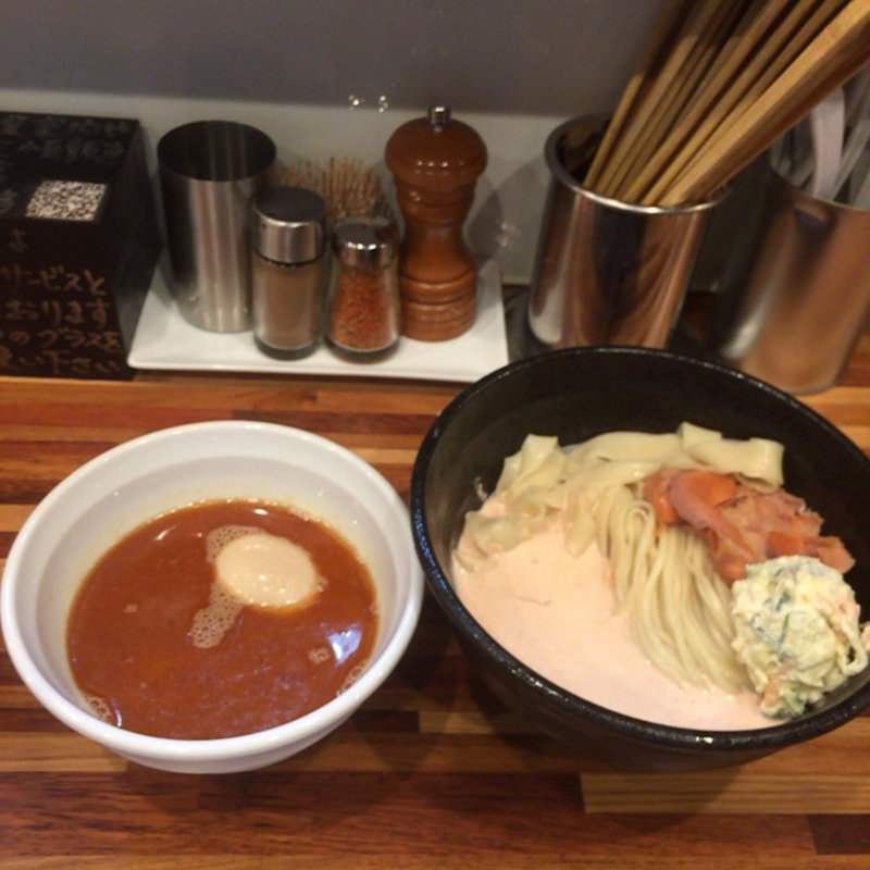 味玉つけ麺焼き鮭絞り(五ノ神水産 )