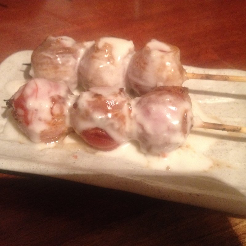 トマト巻きと温野菜ソース(炭火焼鳥よしだ )