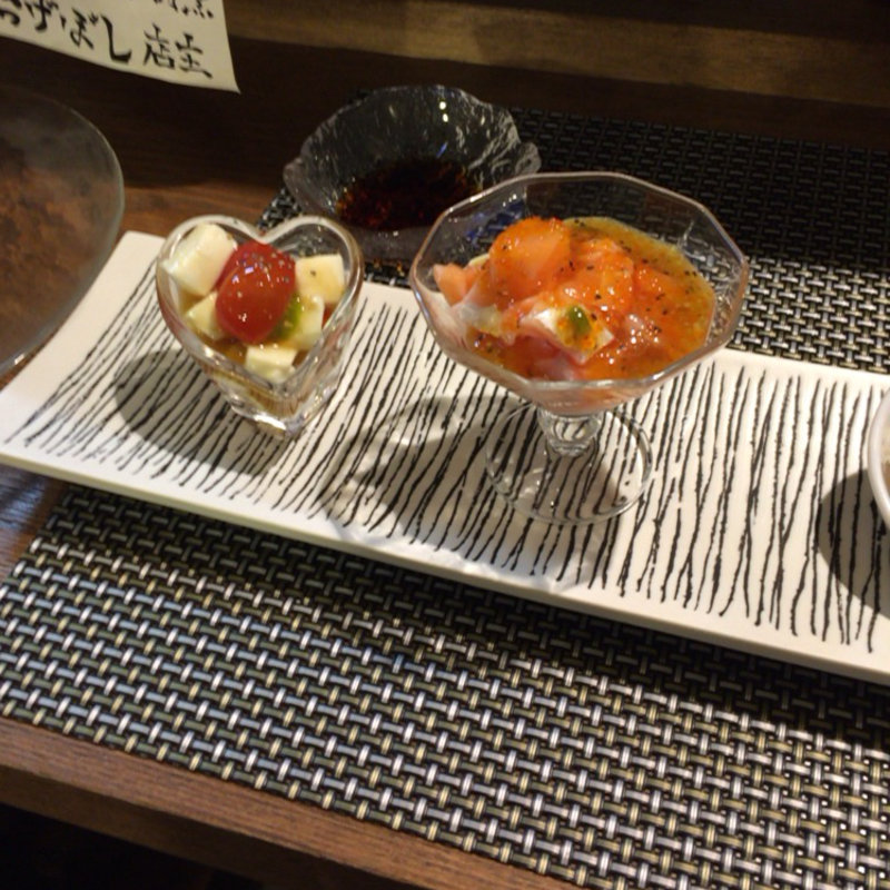 前菜3種(くらげぼし)