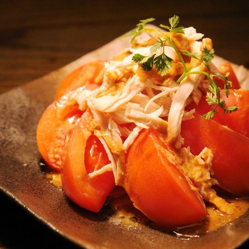 まるごとトマトのサラダ～バンバンジー風～(福みみ 柏店 （ふくみみ）)