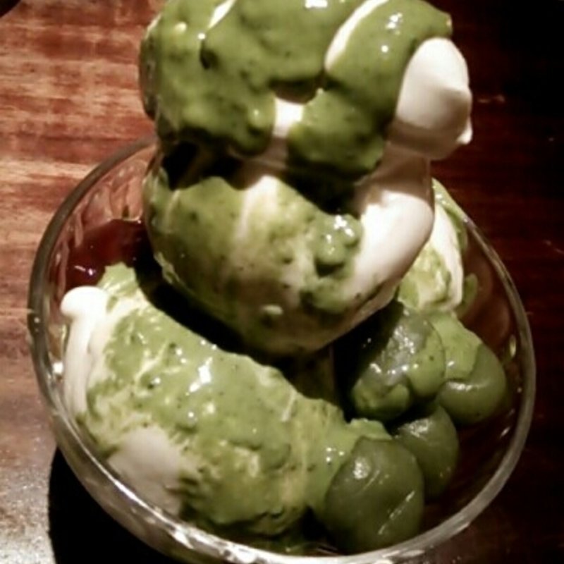 抹茶とココナッツのパフェ(和カフェ　yusoshi)