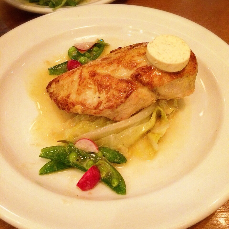 丹羽鶏ロースト 季節野菜と鰹節バターソース(Sarabeth's 品川店)