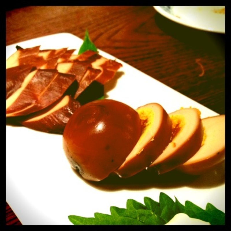 地鶏ささみと卵の燻製(よし鳥)