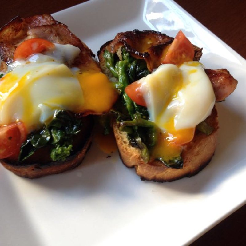 ほうれん草とベーコンのブルスケッタ(あきん )