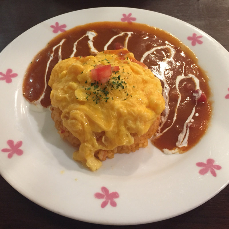 オムハヤシライスセット(サラダ、コーヒー)(Hanajam)