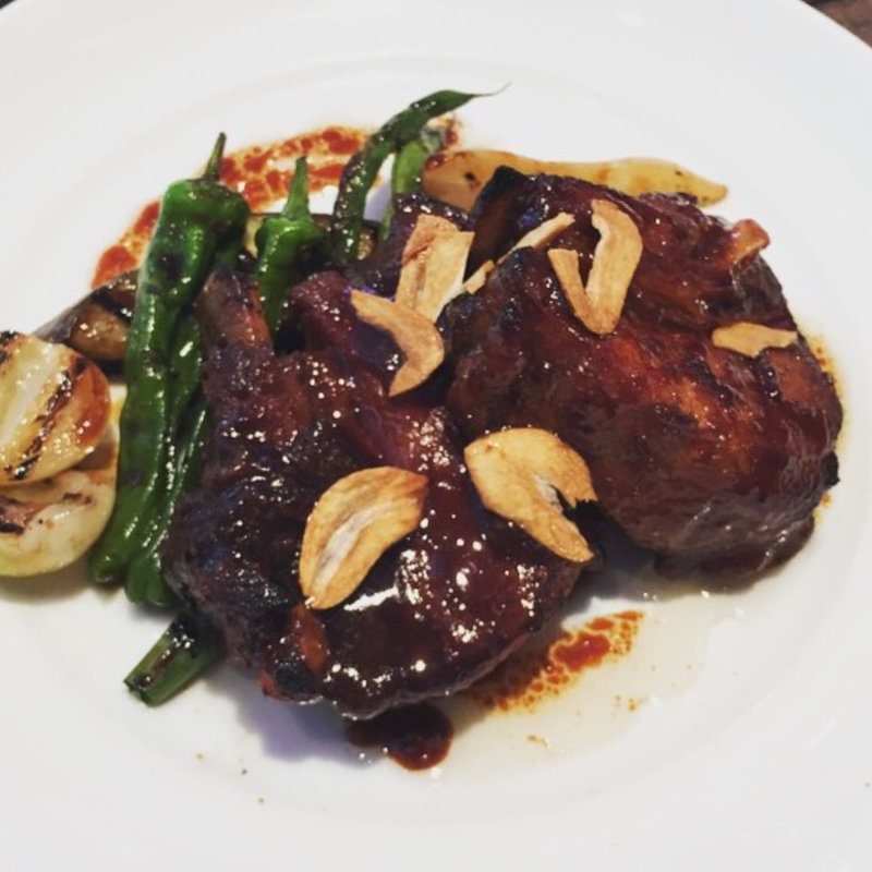 ポークスペアリブ焼き野菜添えオイスターソース(ボンダイカフェ)