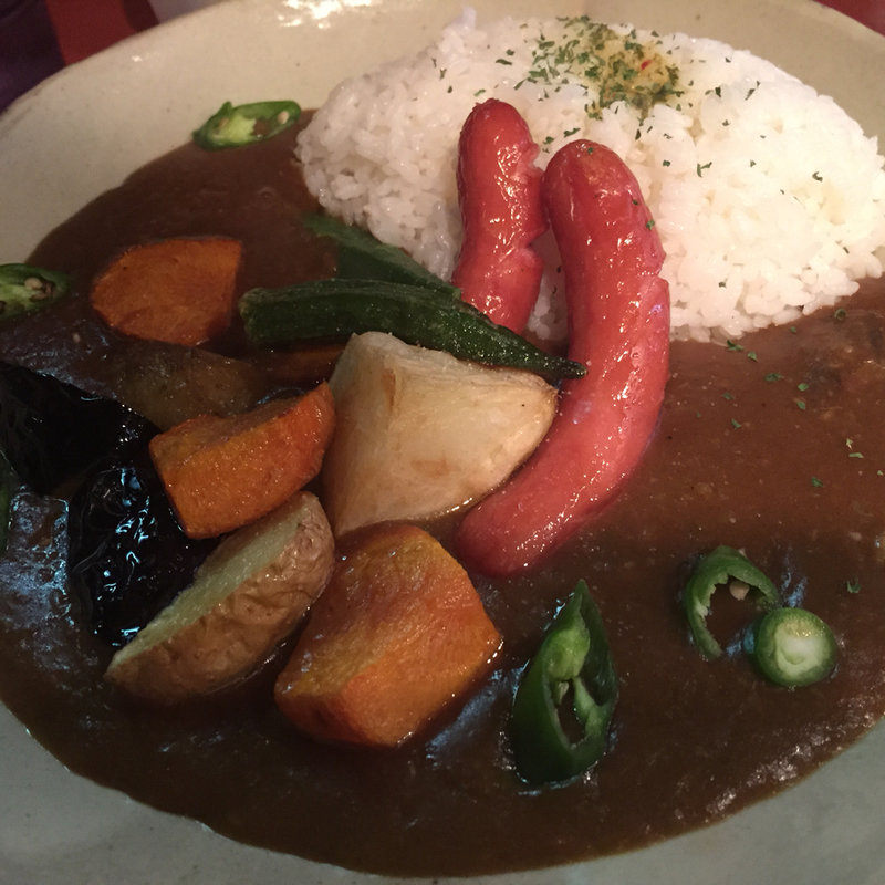 揚げ野菜ウインナーカレー(プコ家)