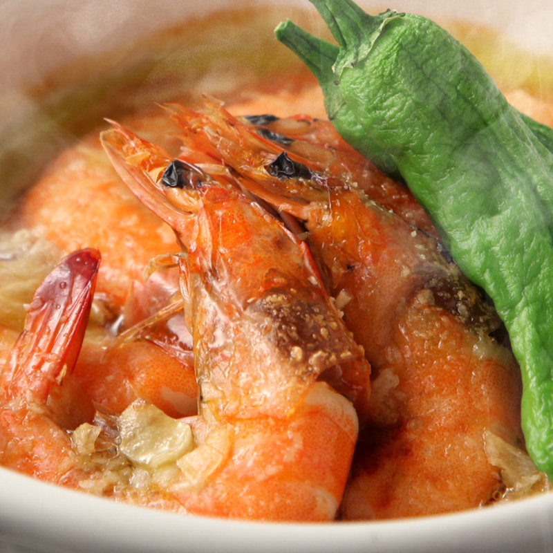 ソフトシェルシュリンプのアヒージョ(SpainBar＆Cafe el)