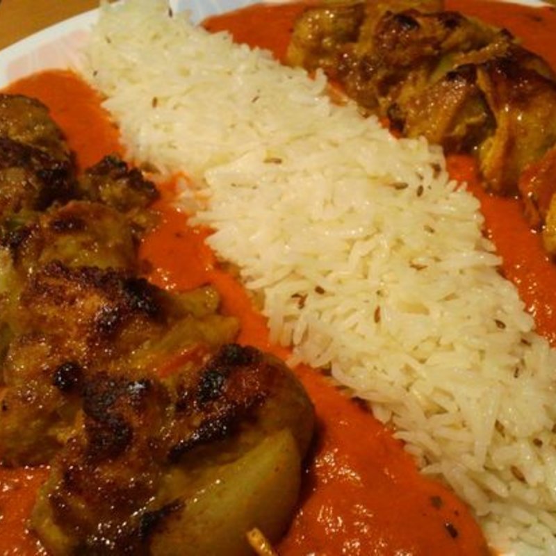 グリルチキン　ジラライスセット(インデアンレストラン ニューミラ)