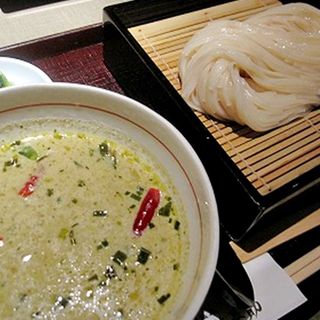 グリーンカレーつけうどん(銀座 佐藤養助)