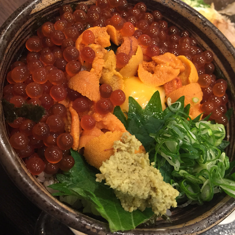 うにイクラ丼(人夢叶思（ひとむかし）)