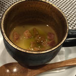トウモロコシのカレー風味冷スープ(森サンジョヴェーゼ )