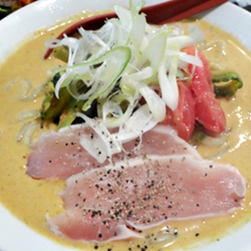 冷やしトマトカレーそば(金町製麺)