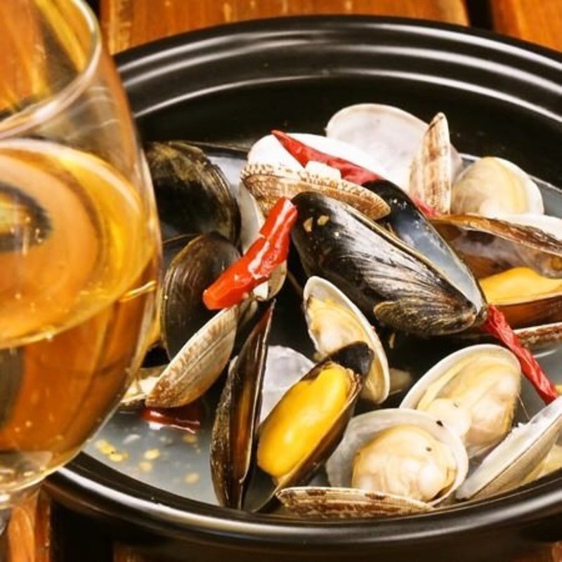 ムール貝とあさりのワイン蒸し(オレンジペコ （ORANGE PEKOE）)