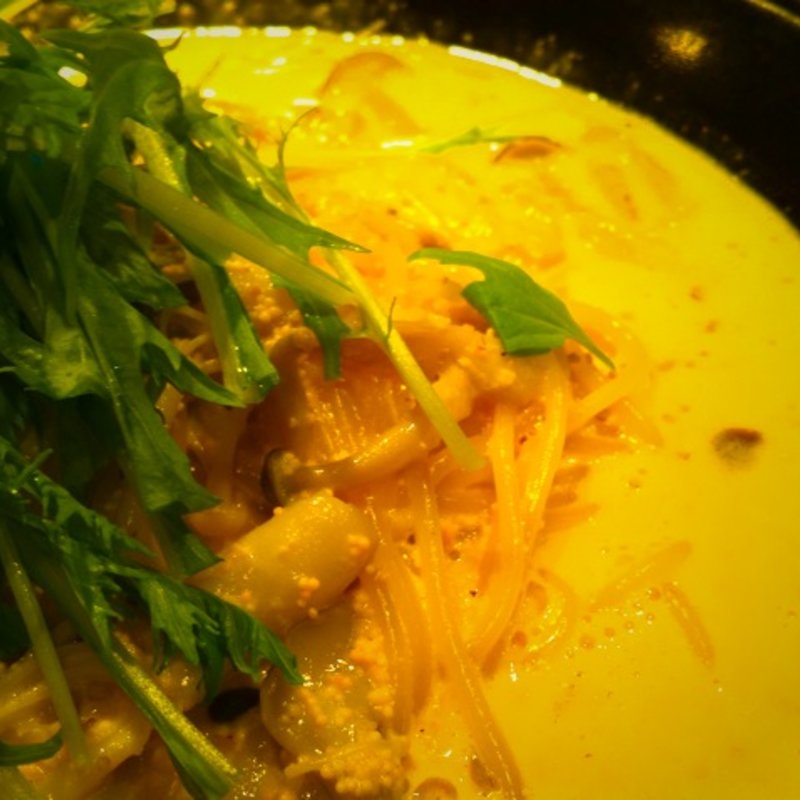 キノコと明太子の和風カルボナーラ(新和風創作料理 Hazuki （ハヅキ）)