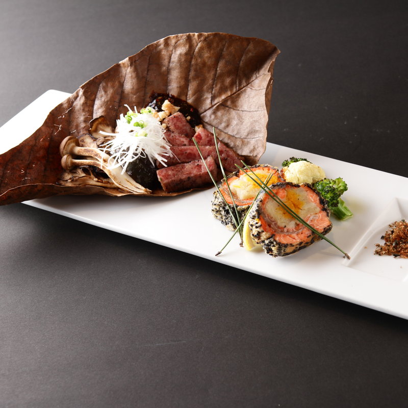 村上牛サーロインの朴葉味噌焼き(えびす4丁目食堂 )