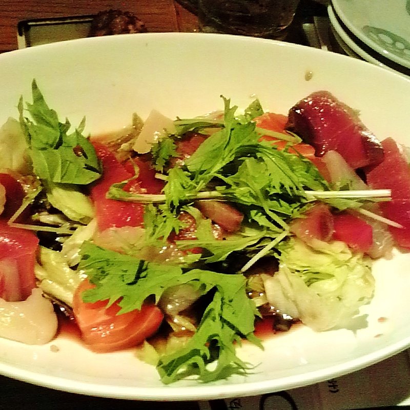 お刺身のっけ盛りポン酢(東陽町七厘家)