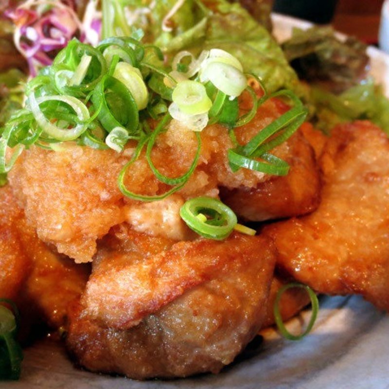 芳寿豚の唐揚げおろしポン酢(くんち )