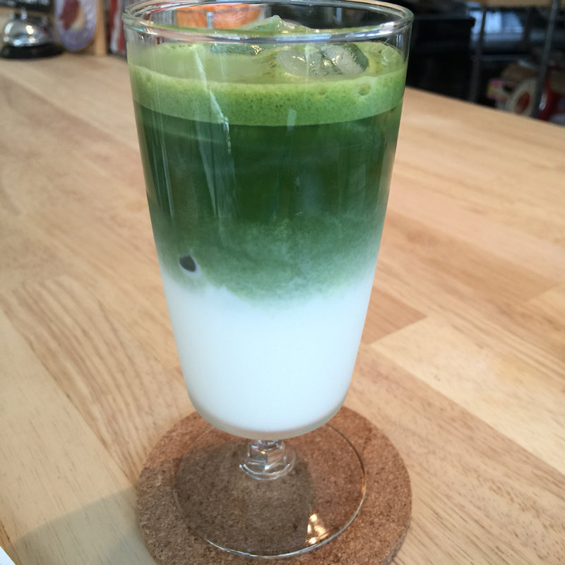 アイス抹茶ラテ(精米所カフェ藤原米穀店 )