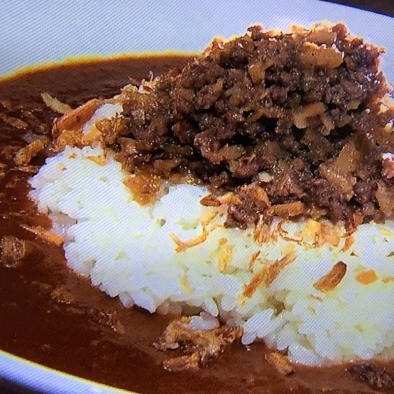 インドマン？ライス和キーマ（辛口）(CURRY＆DINING BAR e-two （カレー アンド ダイニングバー イートゥー）)