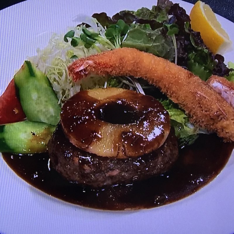 ハンバーグ＆エビフライランチ(洋食や キッチン・レジェ)