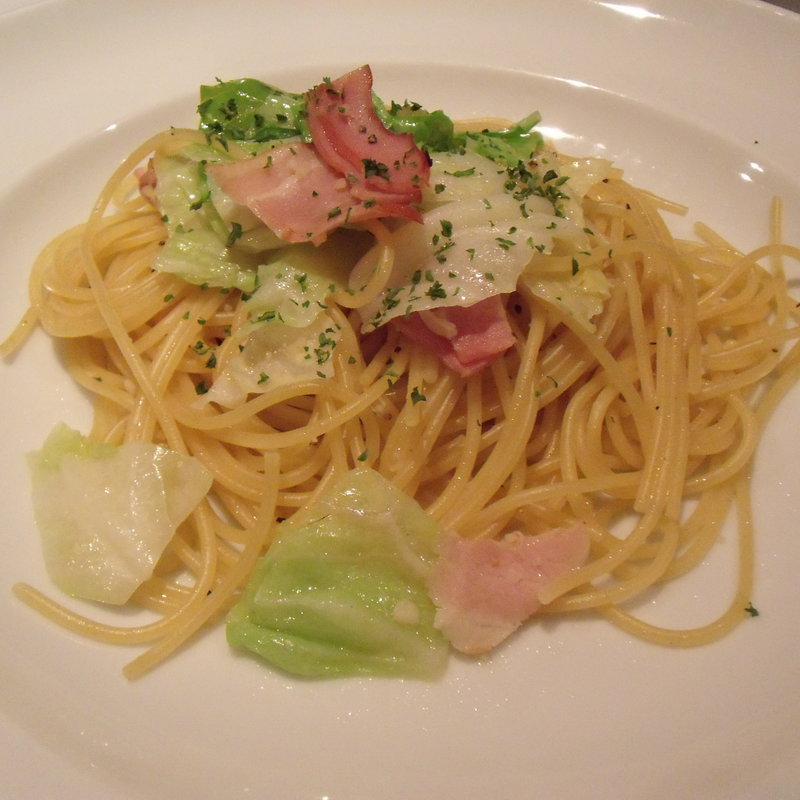 ベーコンとキャベツのパスタ(Good Time Cafe)