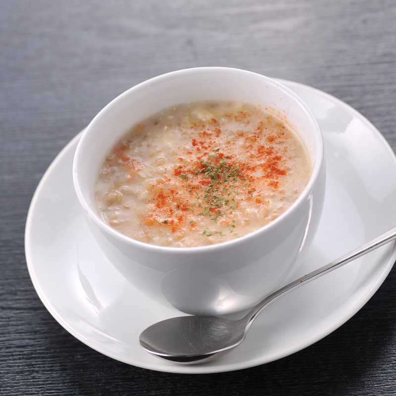 ベーコンとキノコの玄米チーズリゾット(我や立川店)