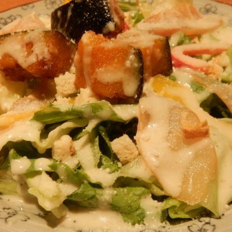 かぼちゃとレタスサラダ(鳥鳥  （totto）)