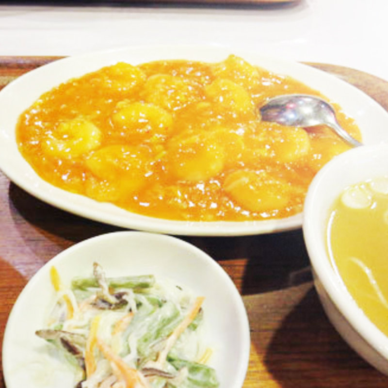 エビチリ定食(大晃飯店川口店)