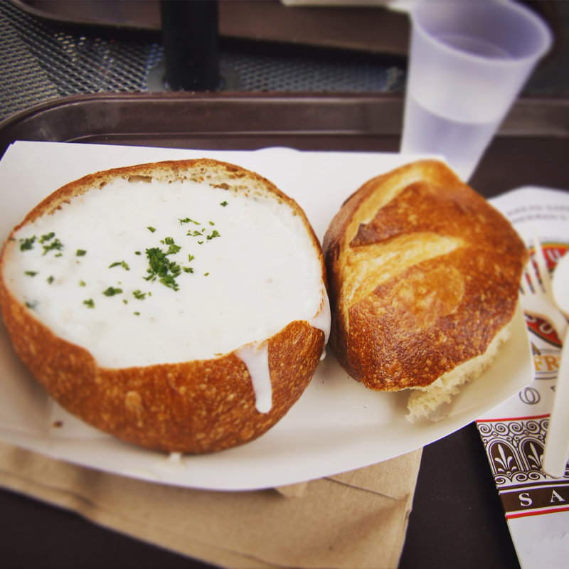clam chowder (Bistro Boudin)
