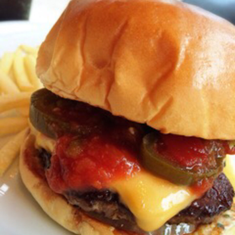 ニューメキシコグリーンチリチーズバーガー(ティービーシーダイナー TBCDINER ラゾーナ川崎店)