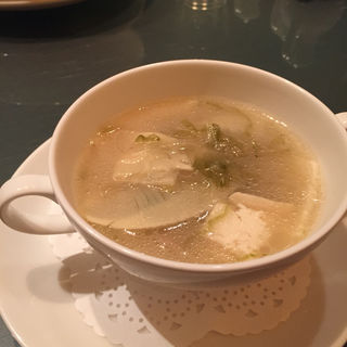 豆腐と古漬け菜のスープ(四川)