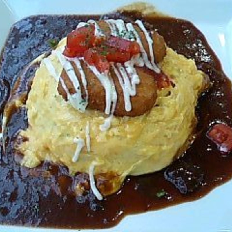 カニクリームコロッケオムライス(PIMOホームズ新山下店)
