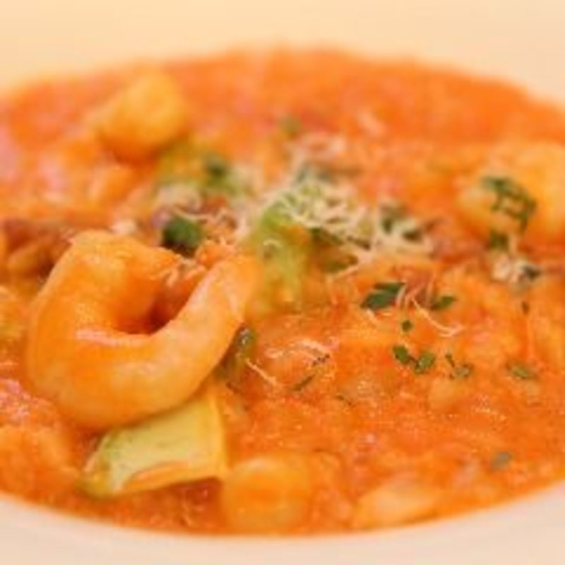 海老とアボカドのトマトクリームリゾット(イタリアンバル アクア )