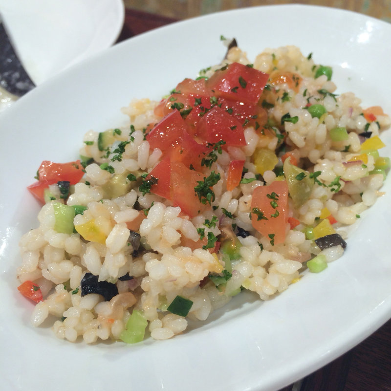 サーモンとお米のサラダ(俺のスパニッシュ)