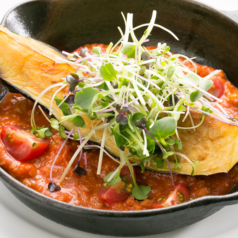 絹皮茄子のステーキ(GREEN GRILL)