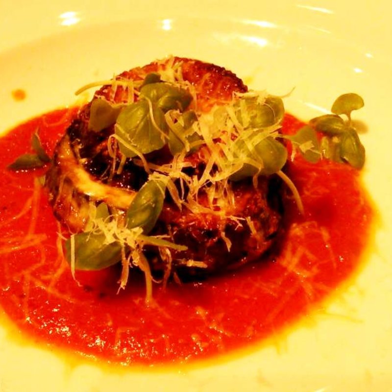 米なすのバルミジャーナ風(トラットリア アル･ポンピエーレ)