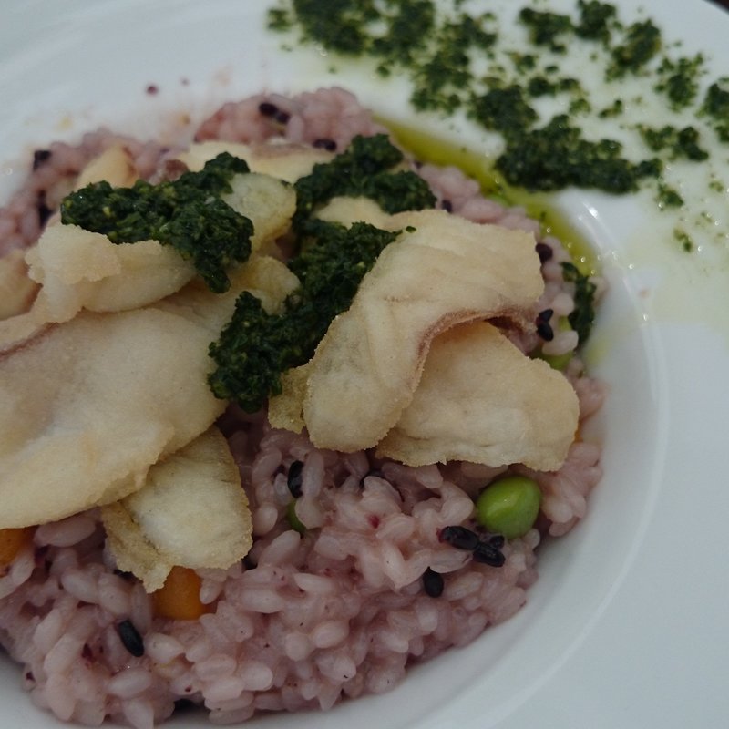 黒米入りリゾット(俺のフレンチ・イタリアン 松竹芸能 角座広場)