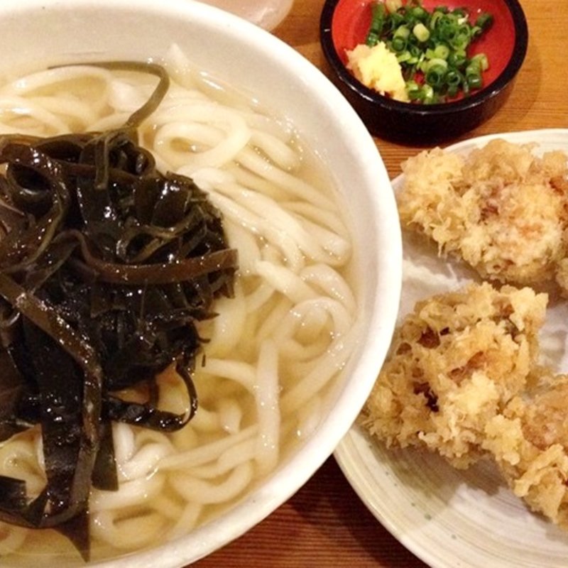 あなご・あなご天ぷらうどん(やしま 富ヶ谷店)