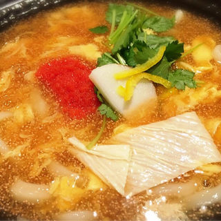 明太あんかけ玉子とじのおうどん(麺匠の心つくし つるとんたん 六本木店)